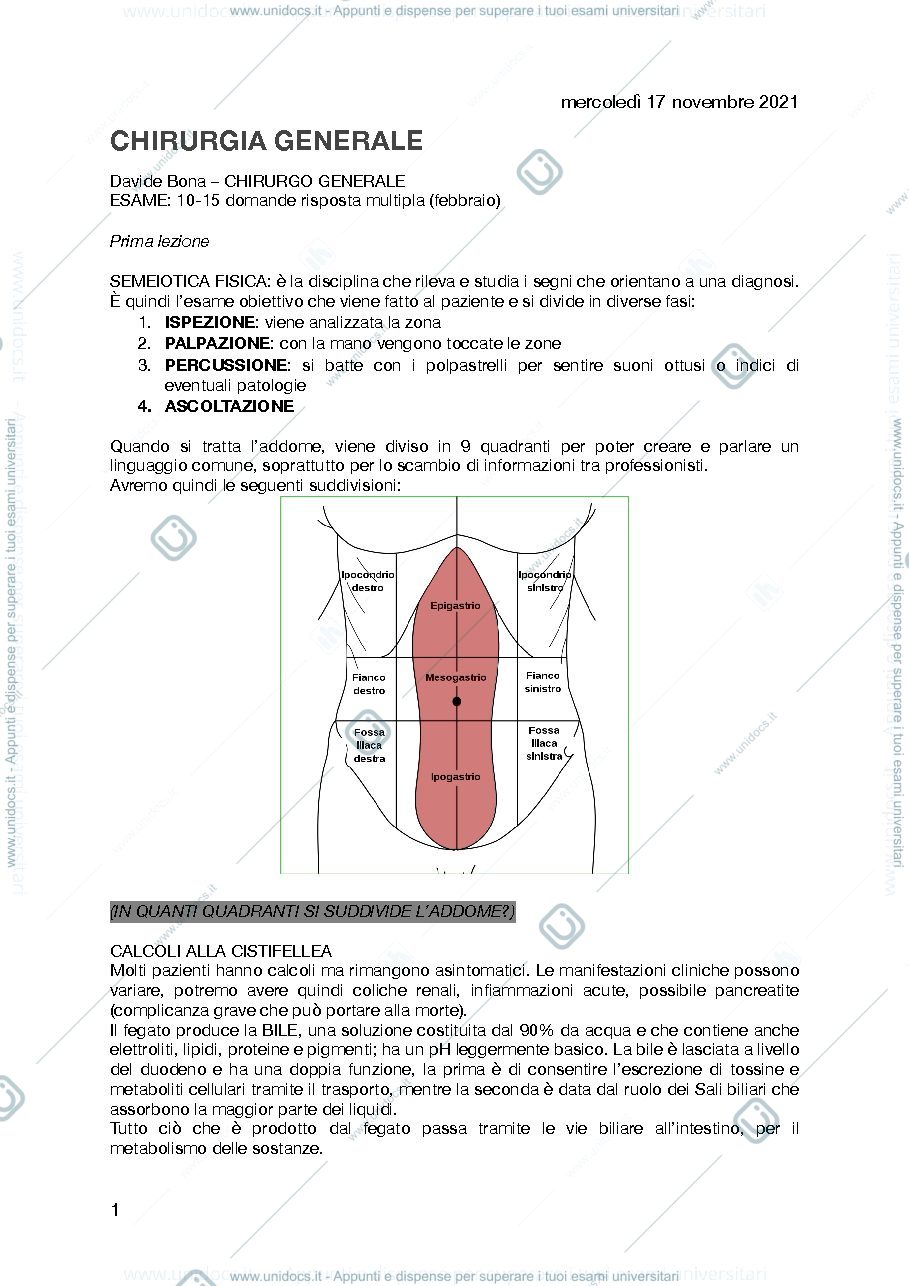 Anteprima pagina 1 — Chirurgia Generale