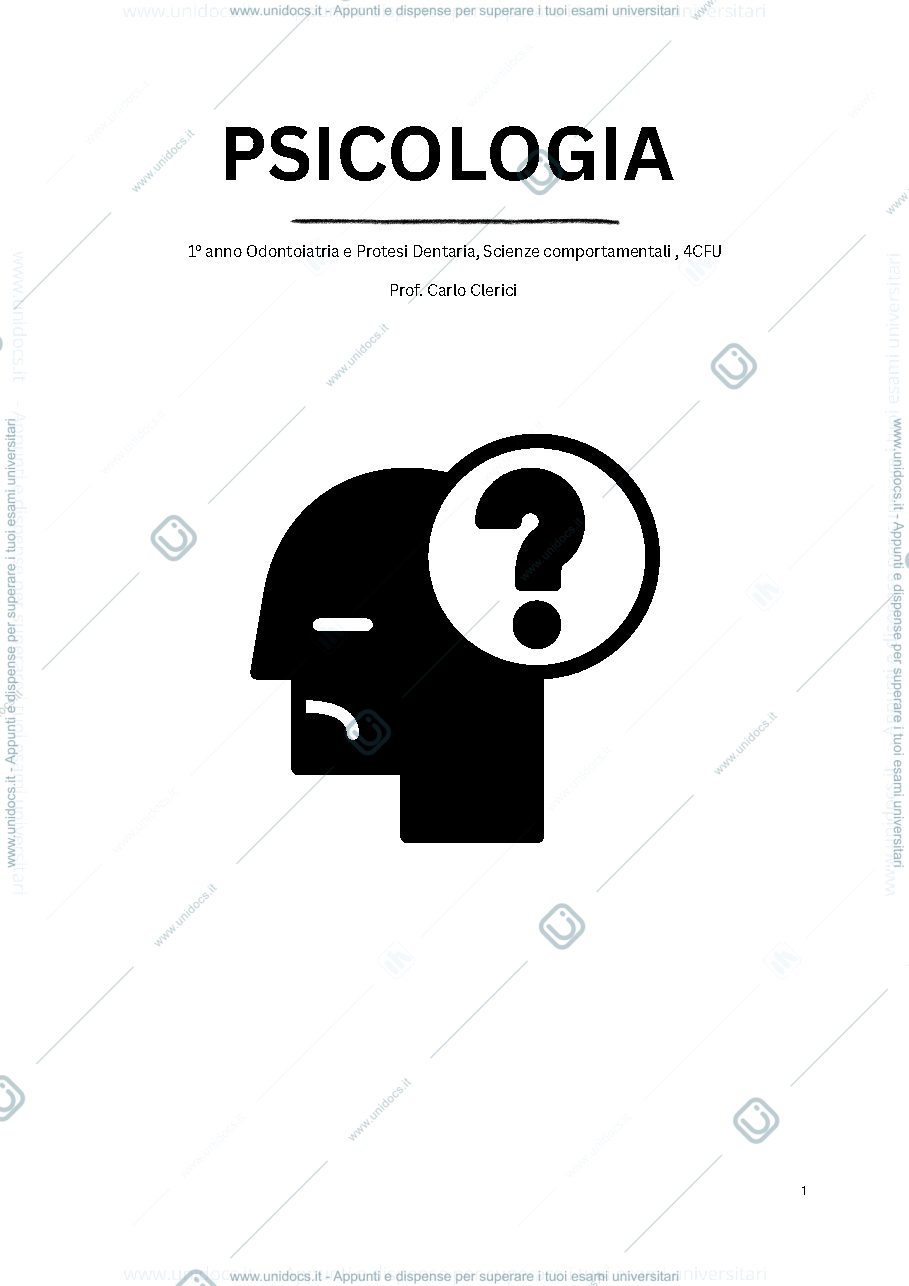 Anteprima pagina 1 — Psicologia