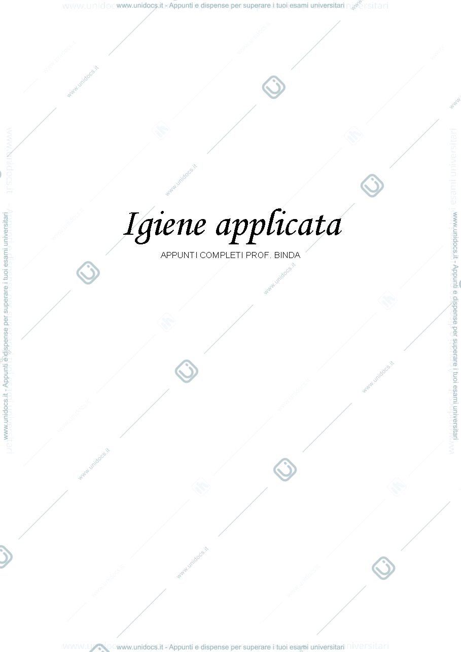 Anteprima pagina 1 — dispensa igiene generale e applicata