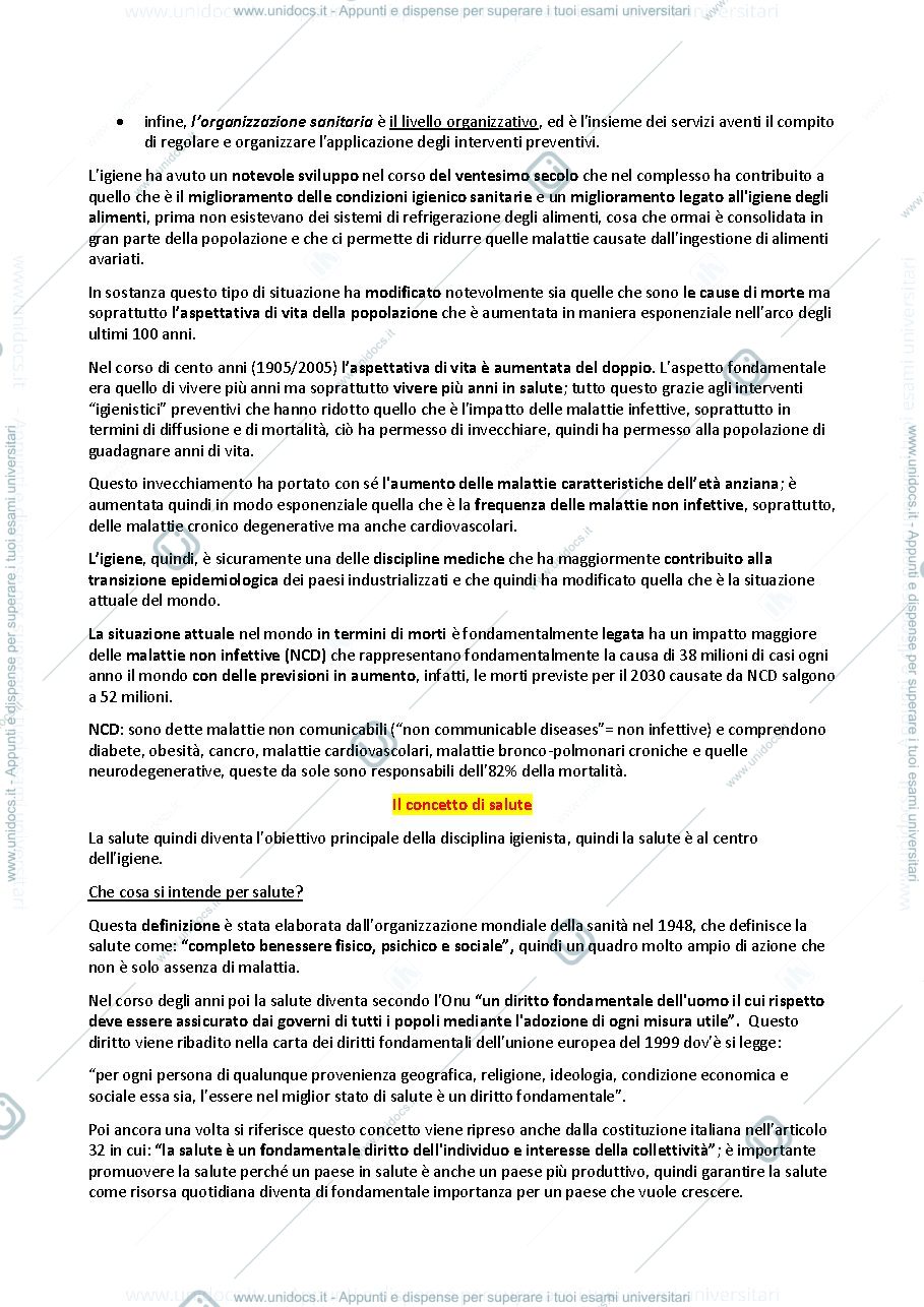 Anteprima pagina 3 — appunti di igiene 
