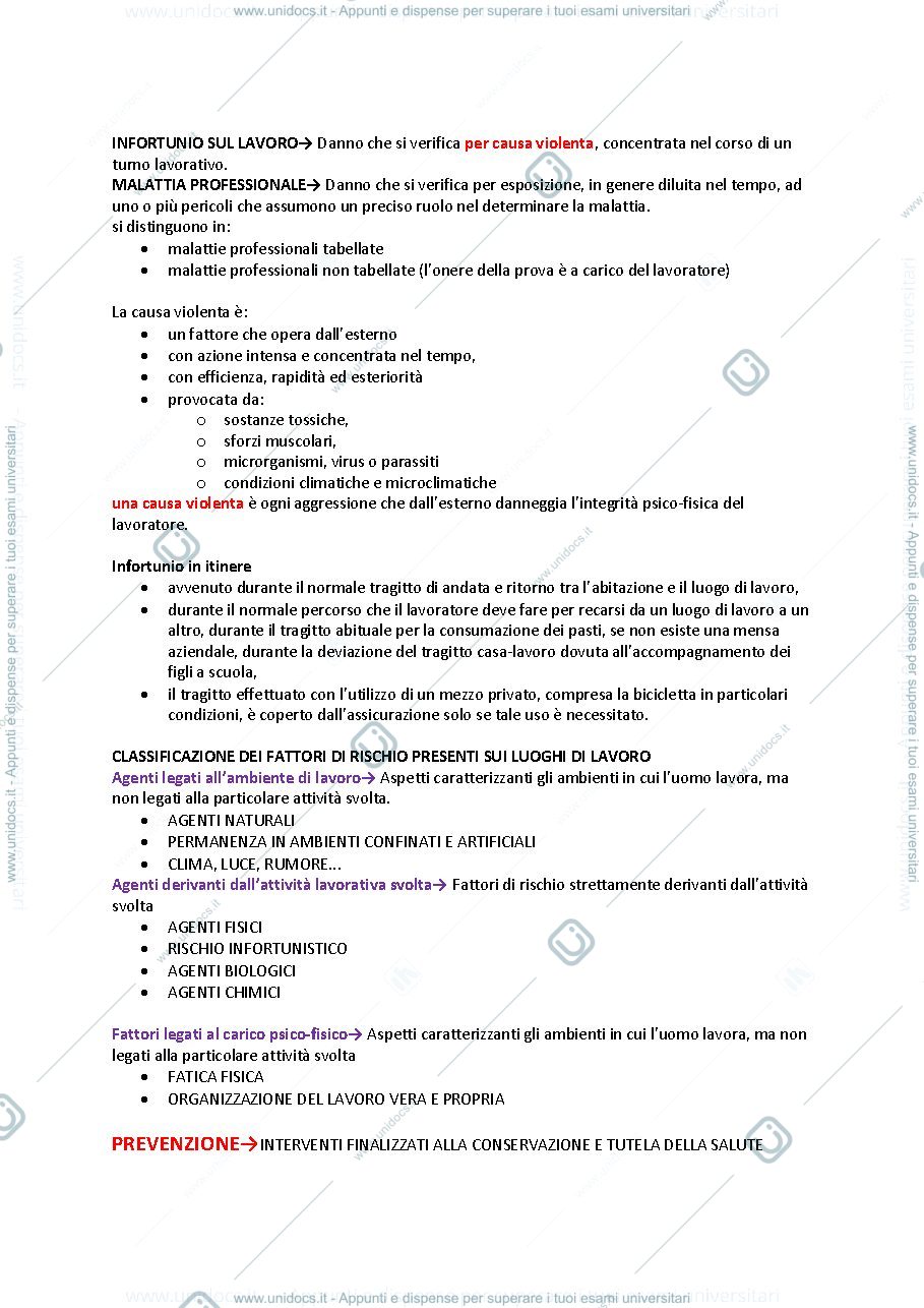 Anteprima pagina 2 — Appunti integrali medicina del lavoro