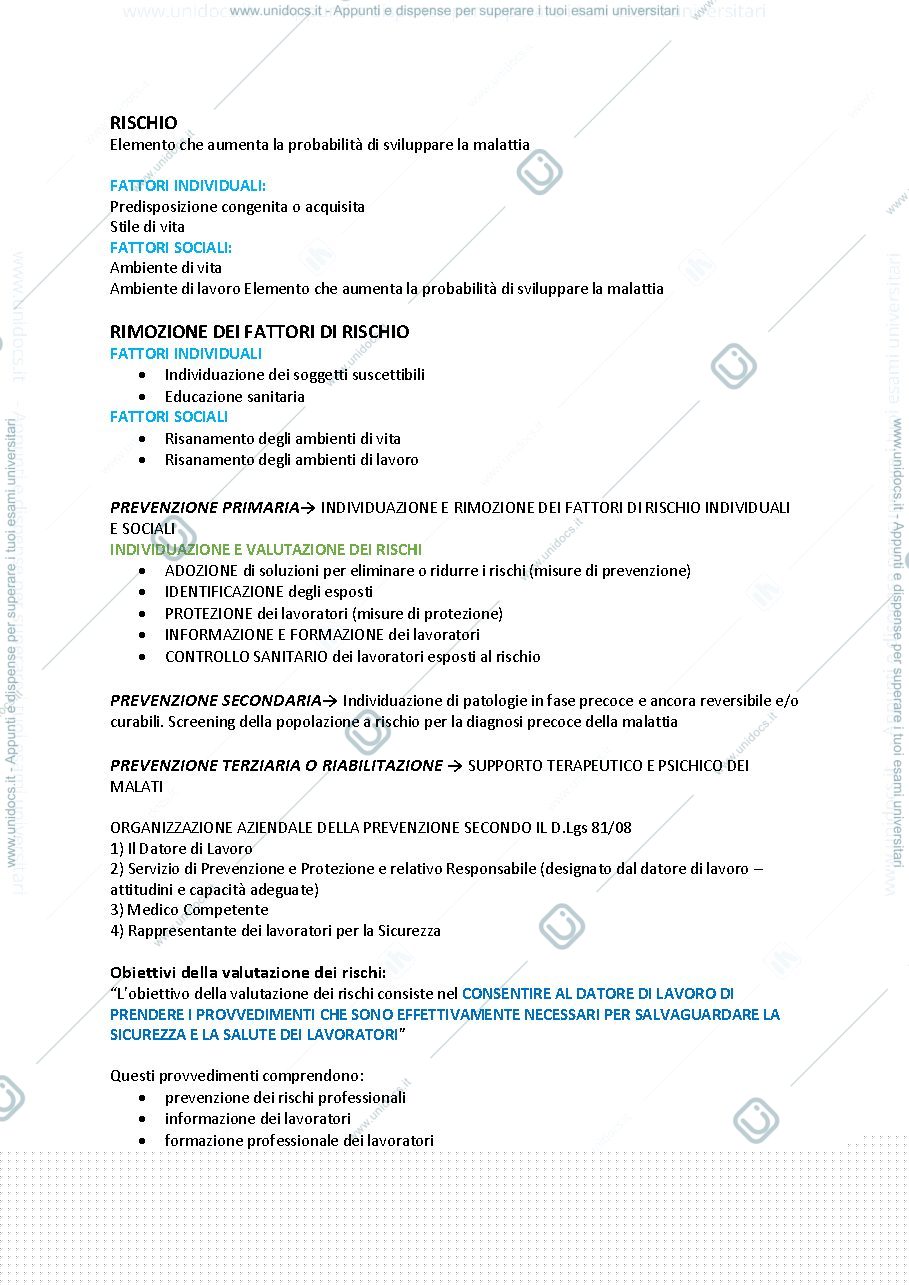 Anteprima pagina 3 — Appunti integrali medicina del lavoro