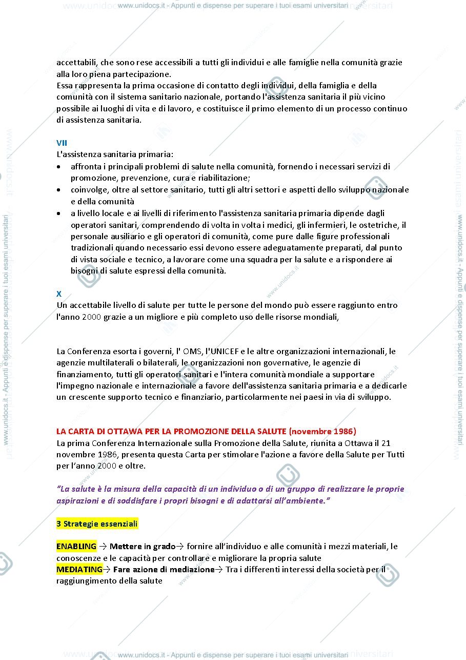 Anteprima pagina 2 — Appunti integrali scienze infermieristiche cliniche e pediatriche 