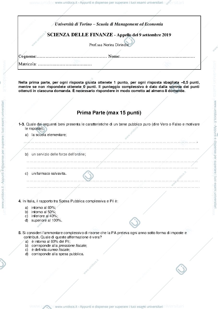 Anteprima pagina 1 — esame 9 settembre