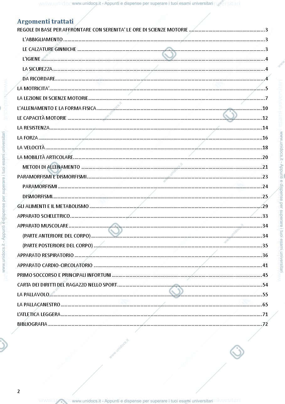 Anteprima pagina 2 — dispensa scienze motorie