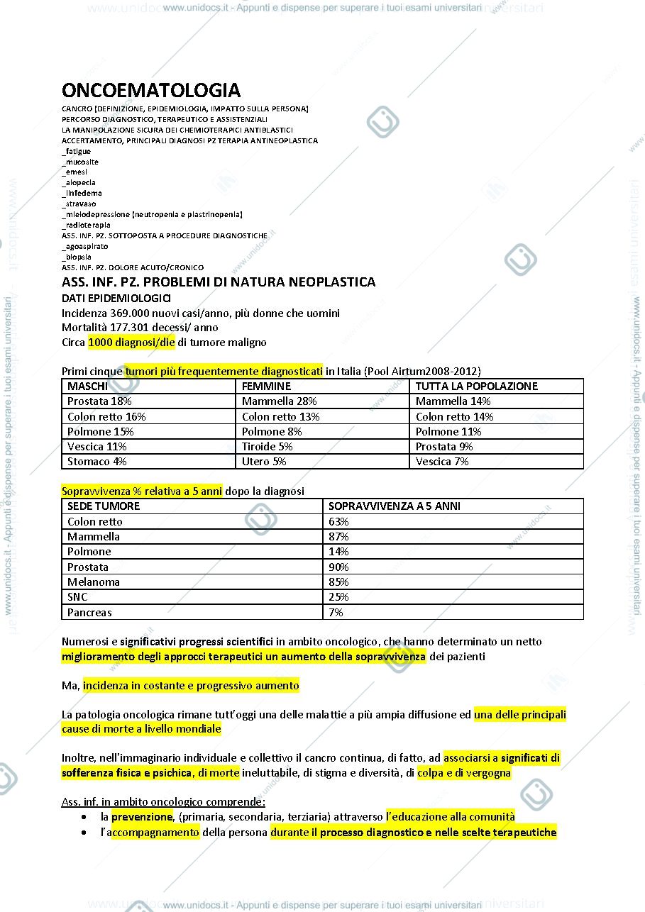 Anteprima pagina 1 — onco-ematologia (cliniche2)