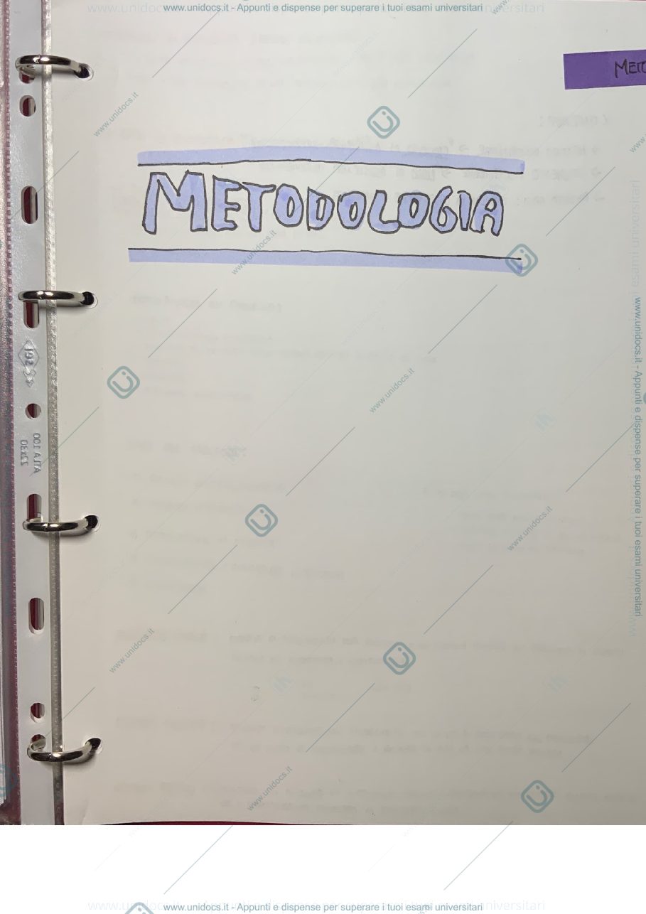 Anteprima pagina 1 — Metodologia
