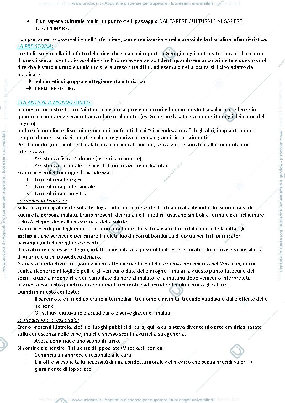 Anteprima pagina 2 — APPUNTI INTEGRALI DI STORIA DELL'ASSISTENZA INFERMIERISTICA