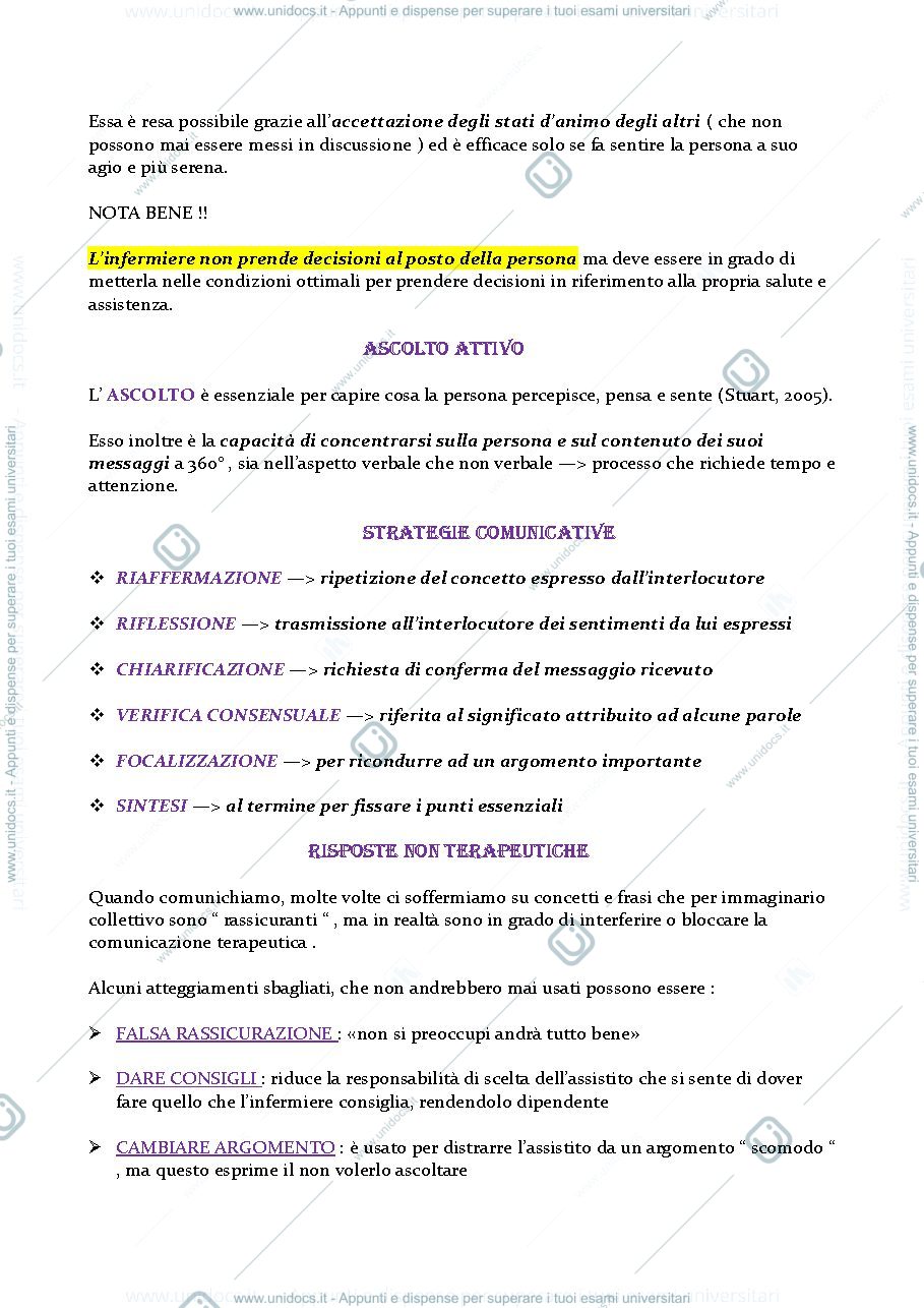 Anteprima pagina 2 — INFERMIERISTICA CLINICA I