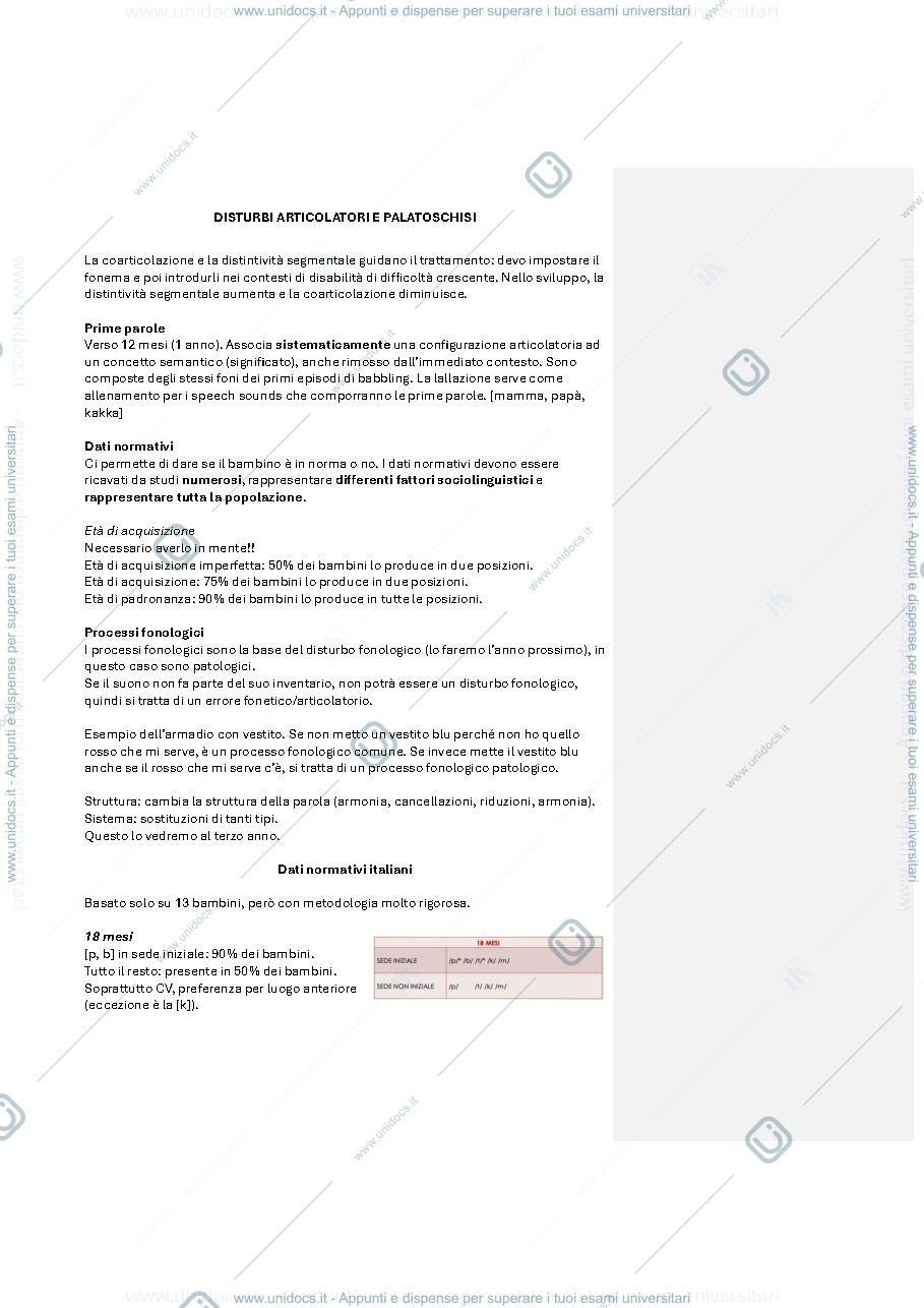 Anteprima pagina 3 — DISTURBI ARTICOLATORI E PALATOSCHISI