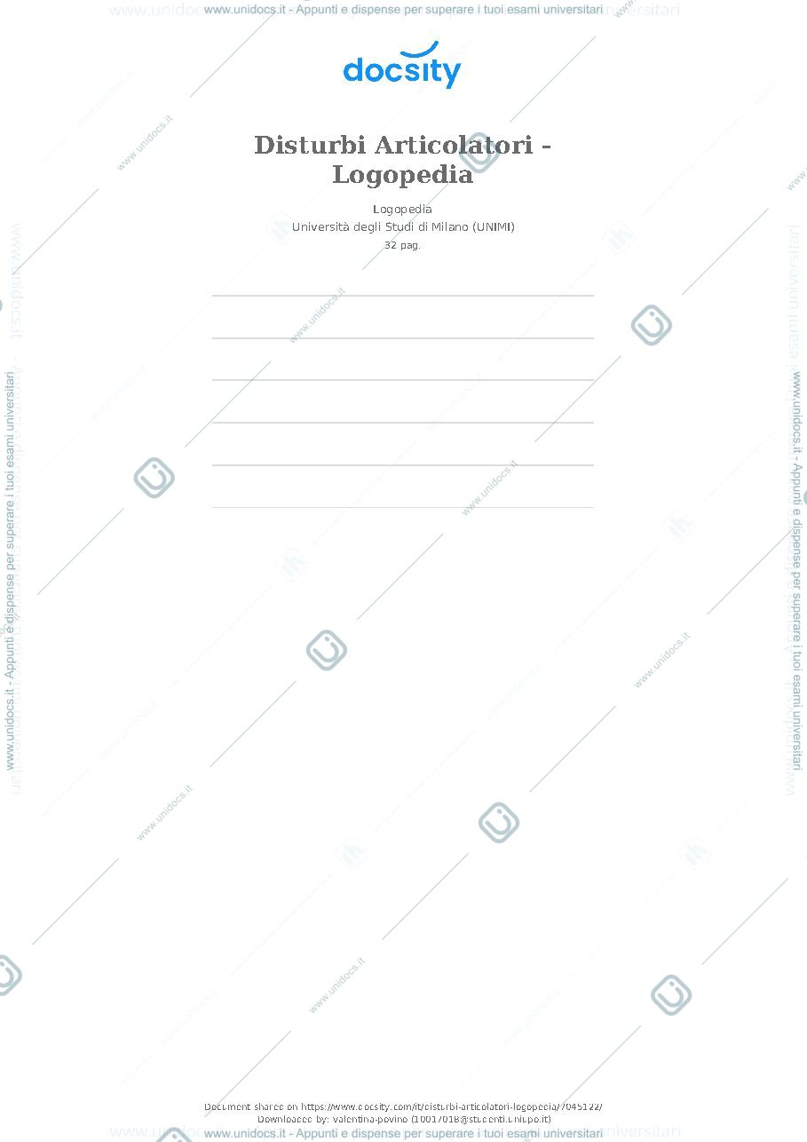Anteprima pagina 1 — Disturbi articolari 