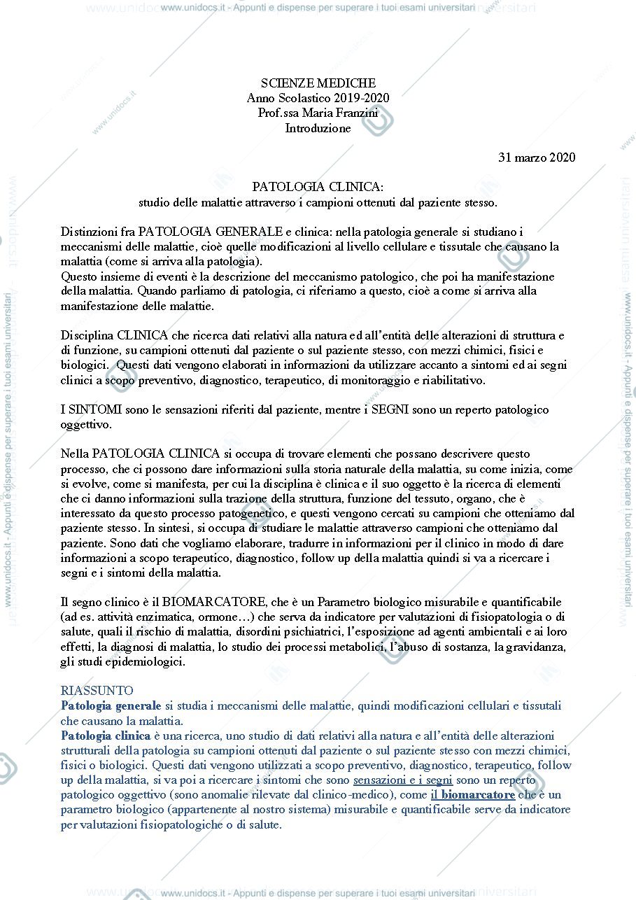 Anteprima pagina 1 — Lezioni Online Franzini