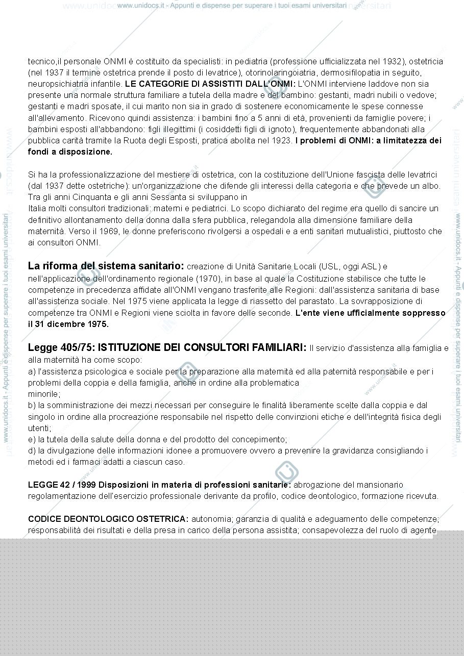 Anteprima pagina 2 — Appunti scienze ostetriche