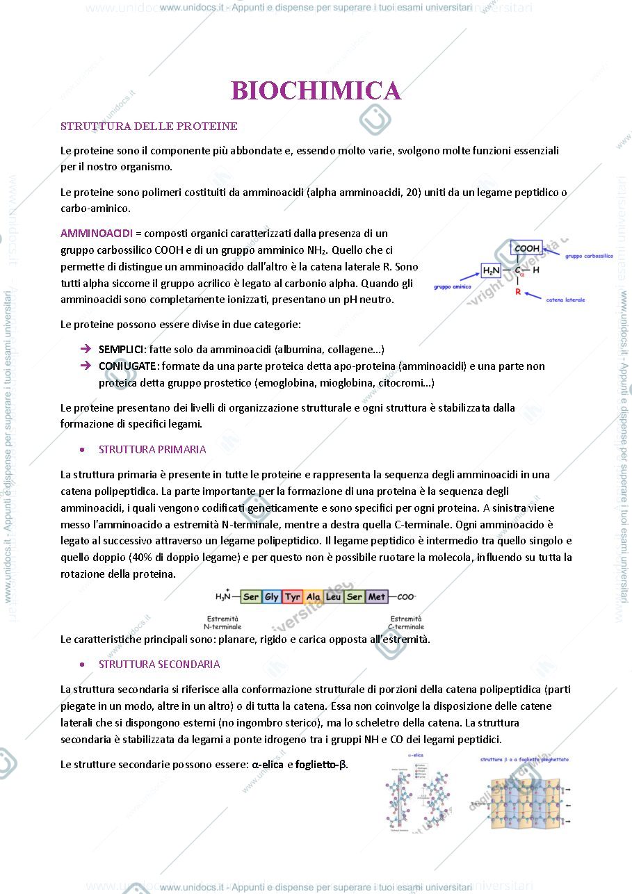 Anteprima pagina 1 — BIOCHIMICA 