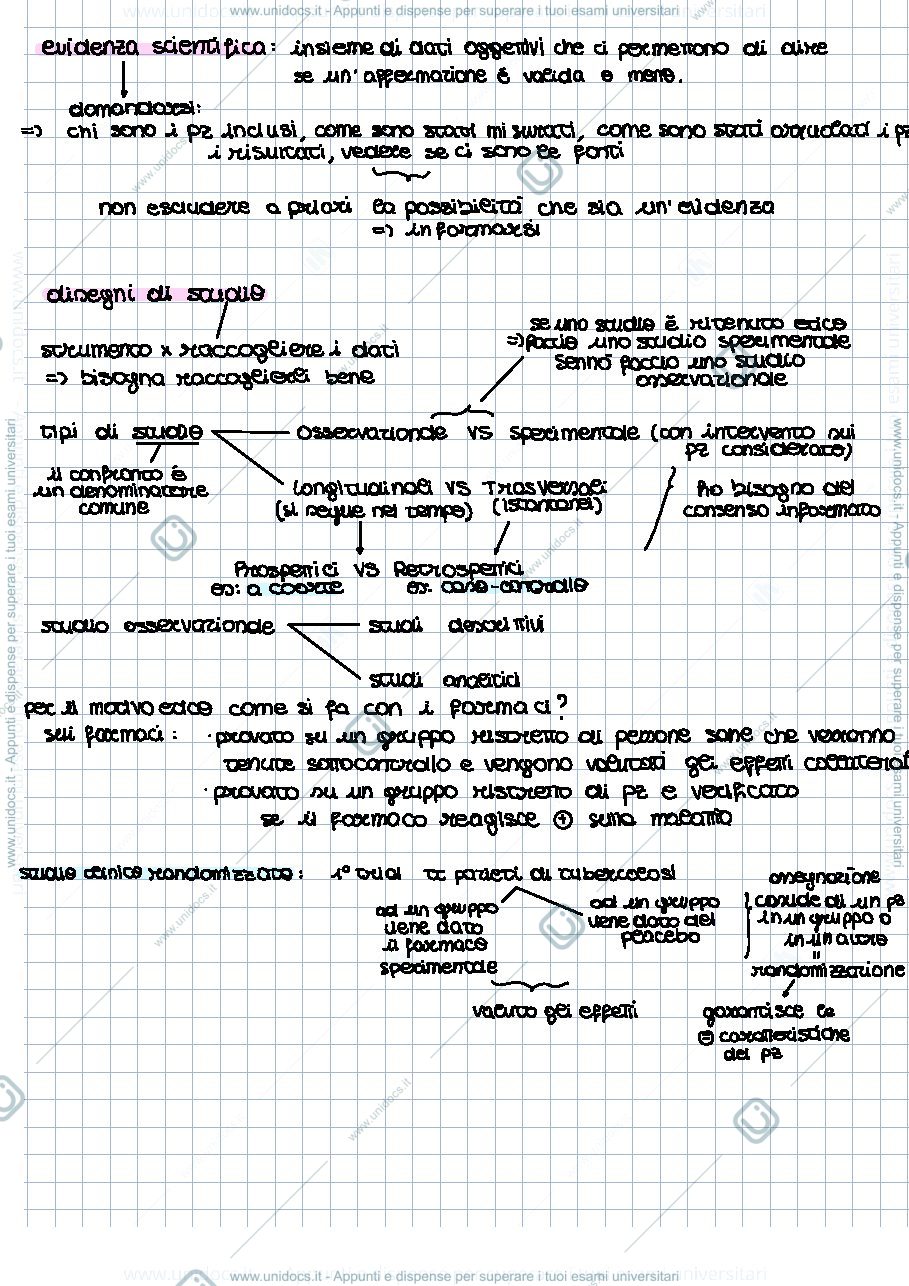 Anteprima pagina 1 — Disegni di studio; incidenza, prevalenza 