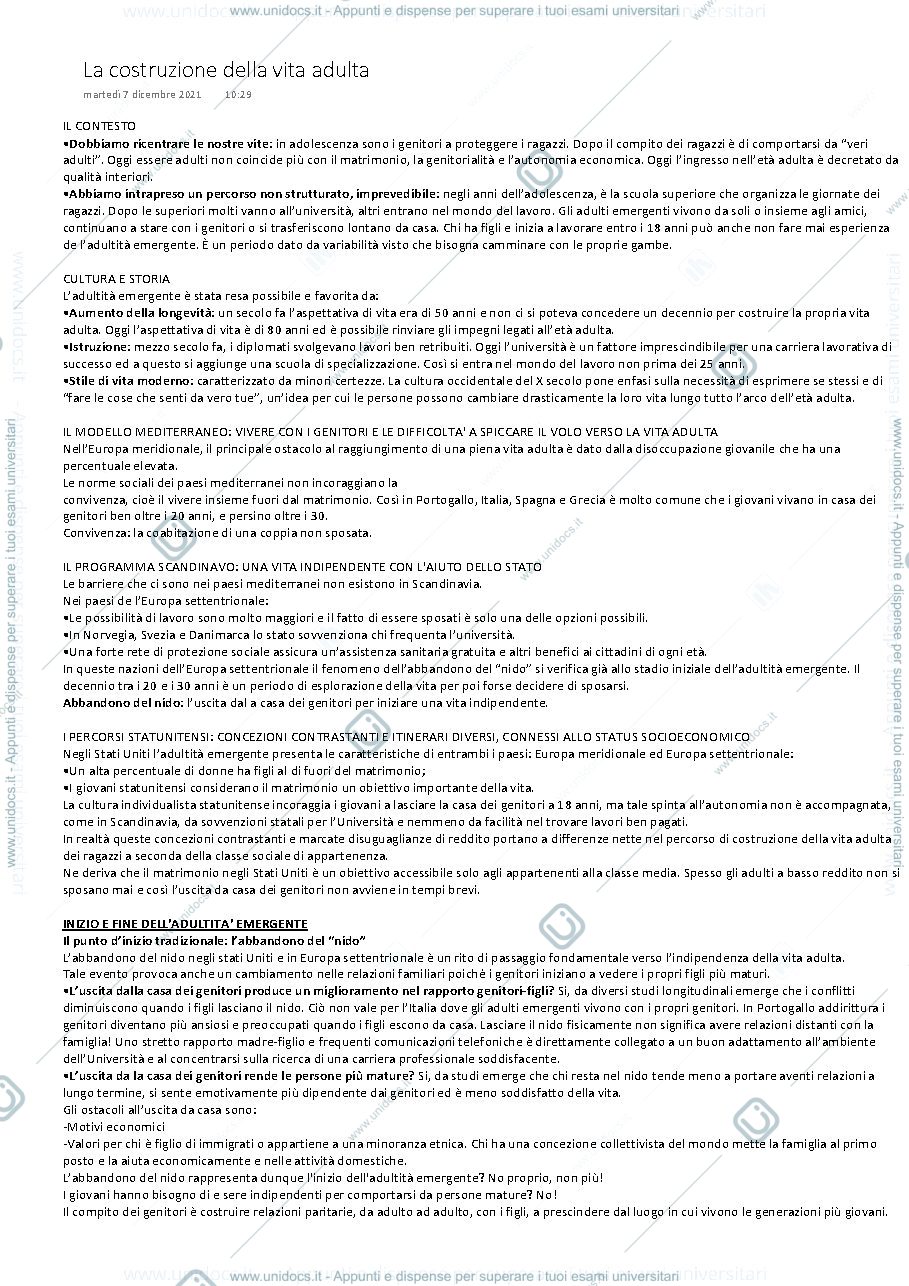 Anteprima pagina 1 — La vita adulta