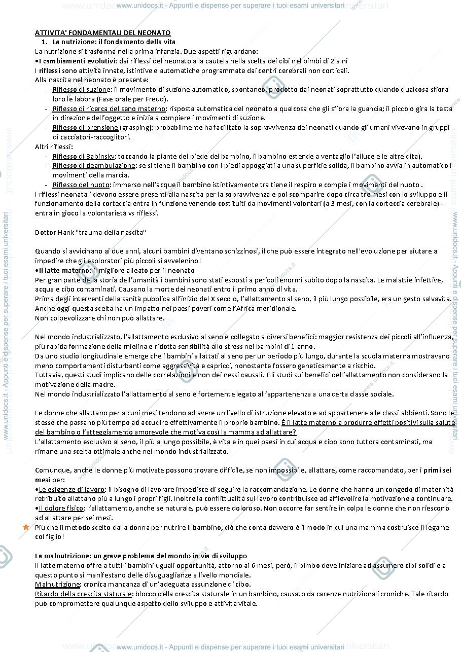 Anteprima pagina 2 — Sviluppo fisico e cognitivo nella prima infanzia