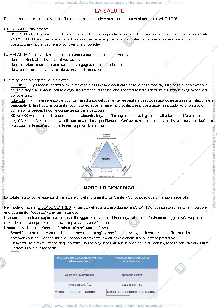 Anteprima pagina 1 — Appunti psicologia clinica 
