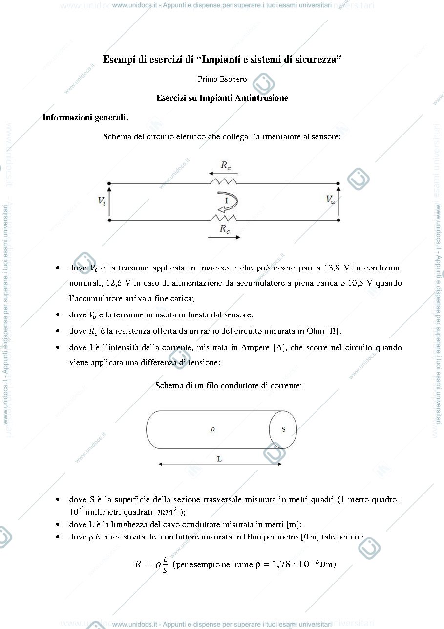 Anteprima pagina 1 — Esecizi tipo