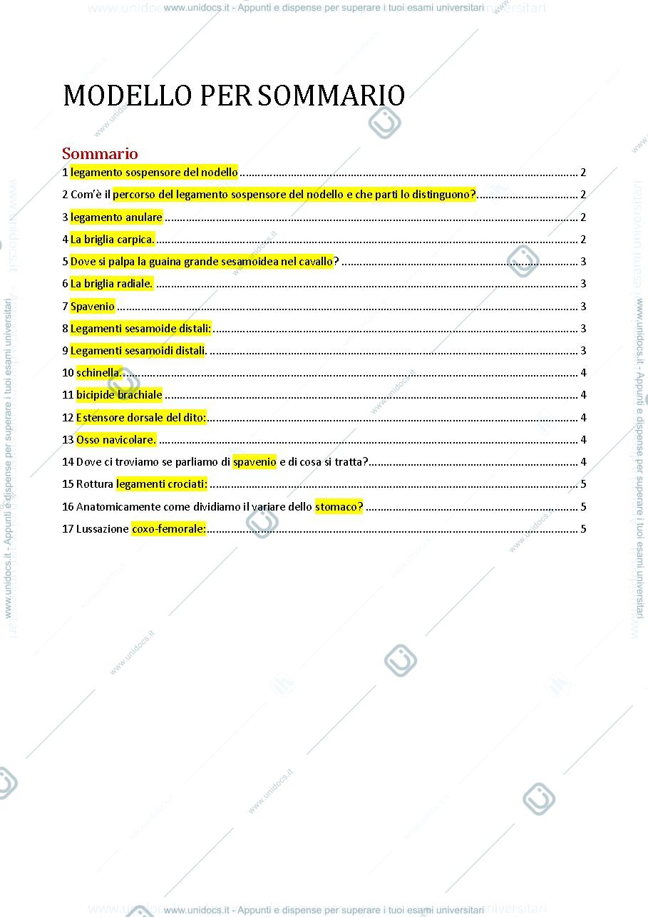Anteprima pagina 1 — semiotica e patologia chirurgica animali da reddito domande di anatomia fatte all'esame