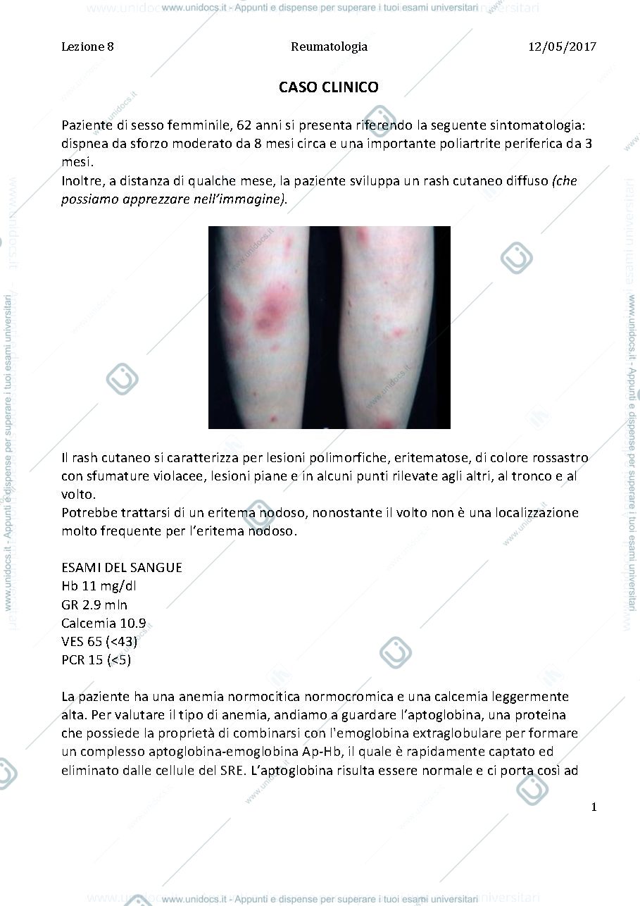 Anteprima pagina 1 — Reumatologia 