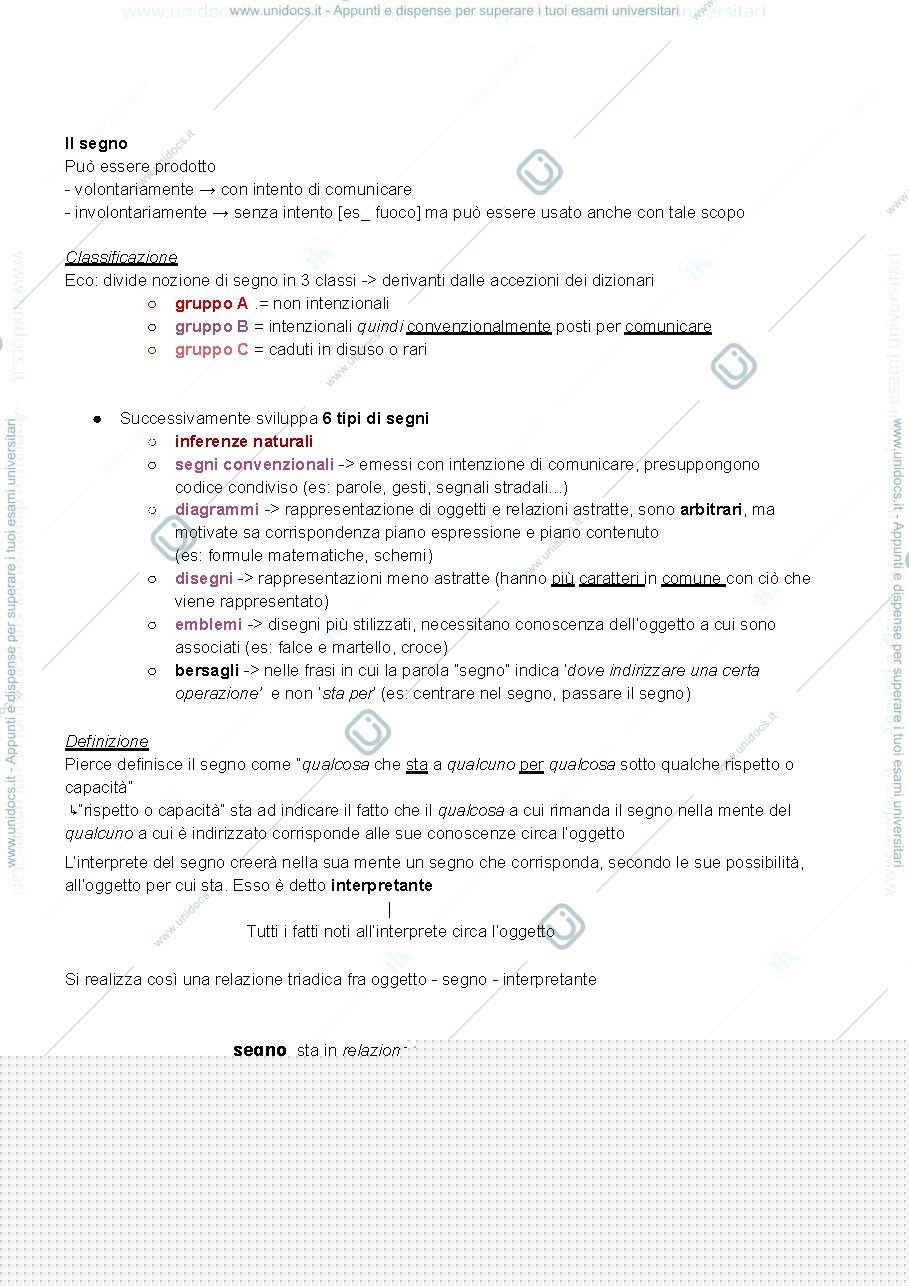 Anteprima pagina 2 — Semiotica primo anno (parte 1)
