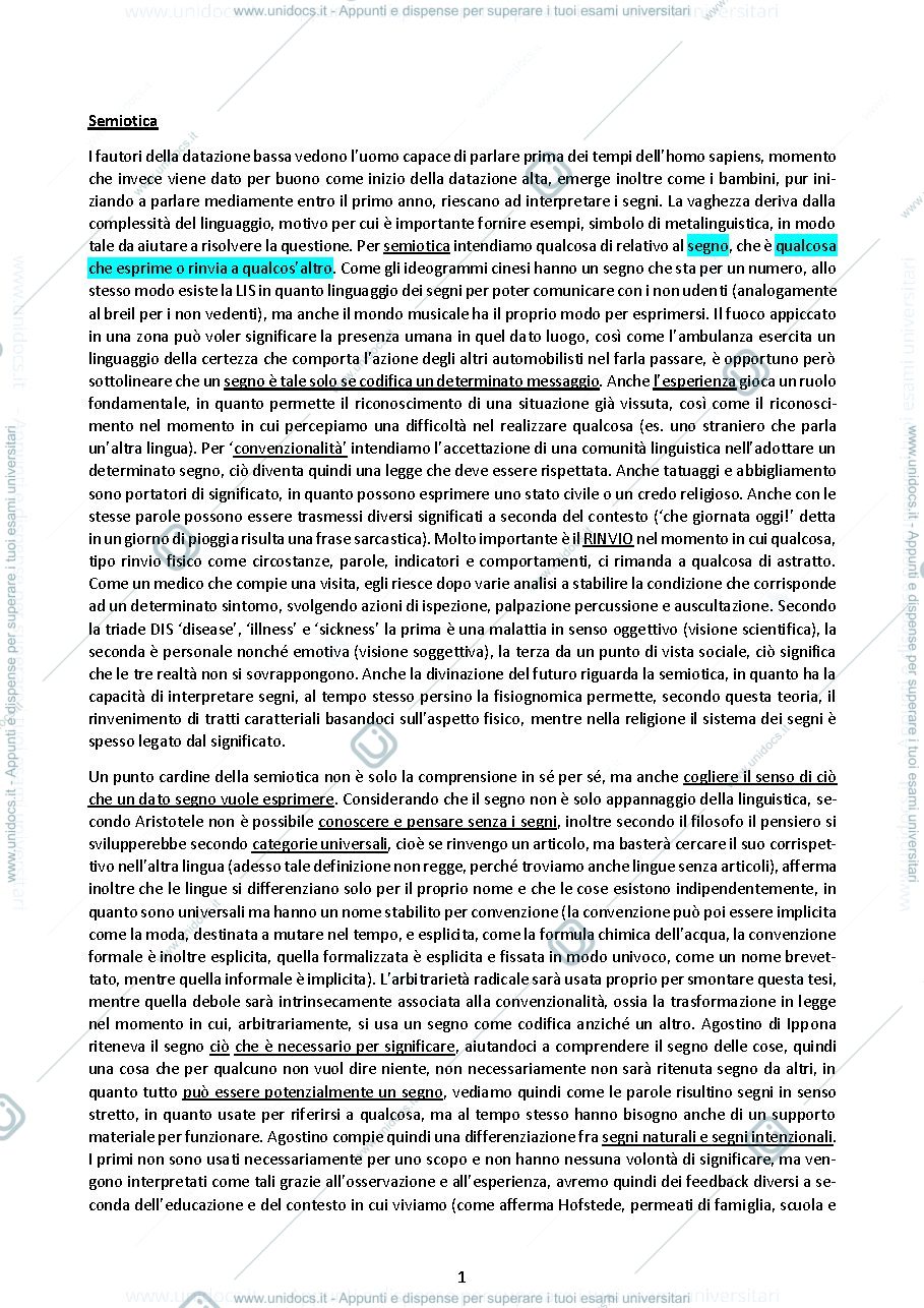 Anteprima pagina 1 — Semiotica