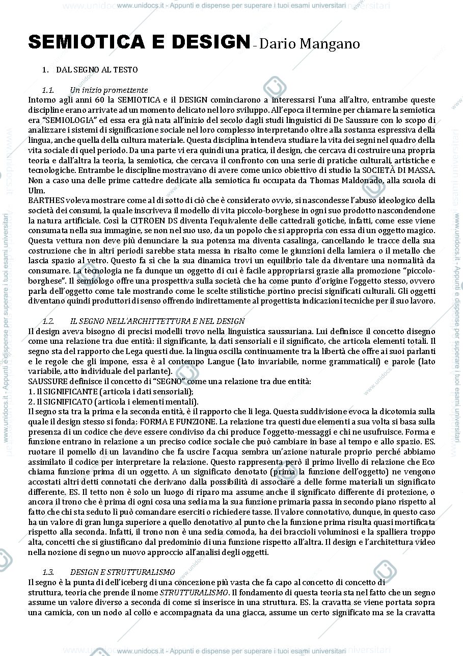 Anteprima pagina 1 — Semiotica e design