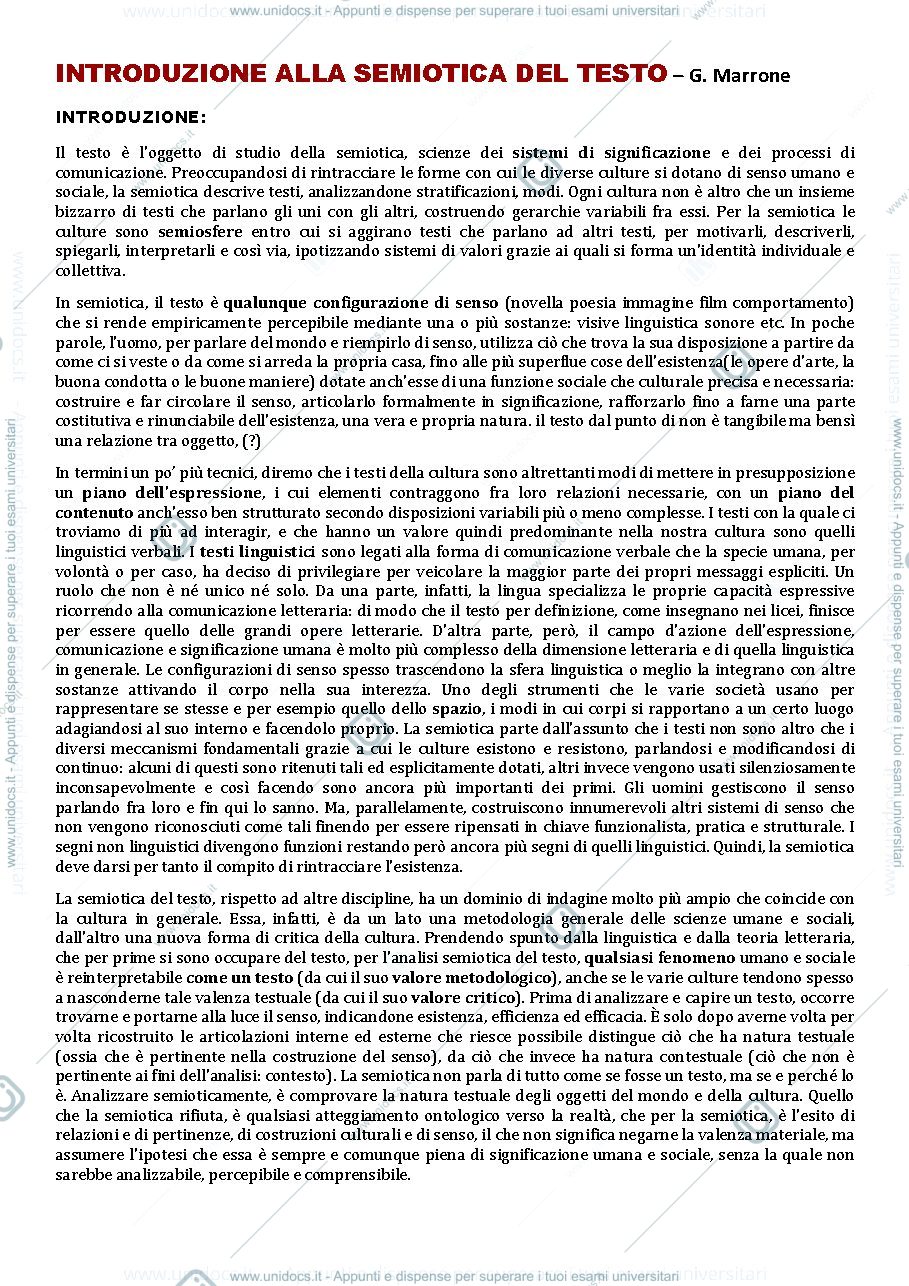 Anteprima pagina 1 — Introduzione alla semiotica del testo