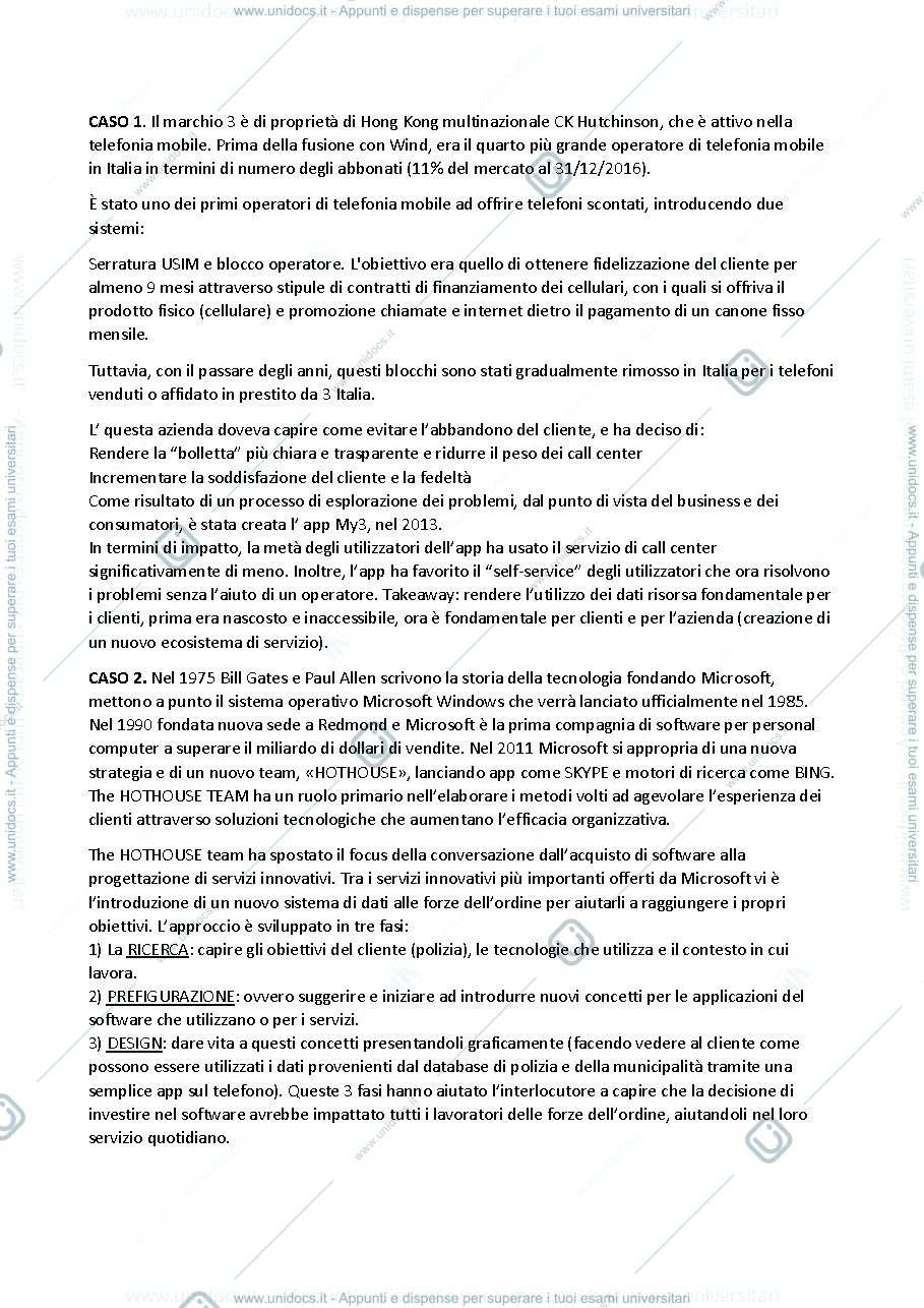 Anteprima pagina 1 — Casi di service innovation