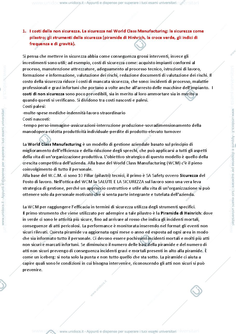 Anteprima pagina 1 — Sicurezza ed ergonomia
