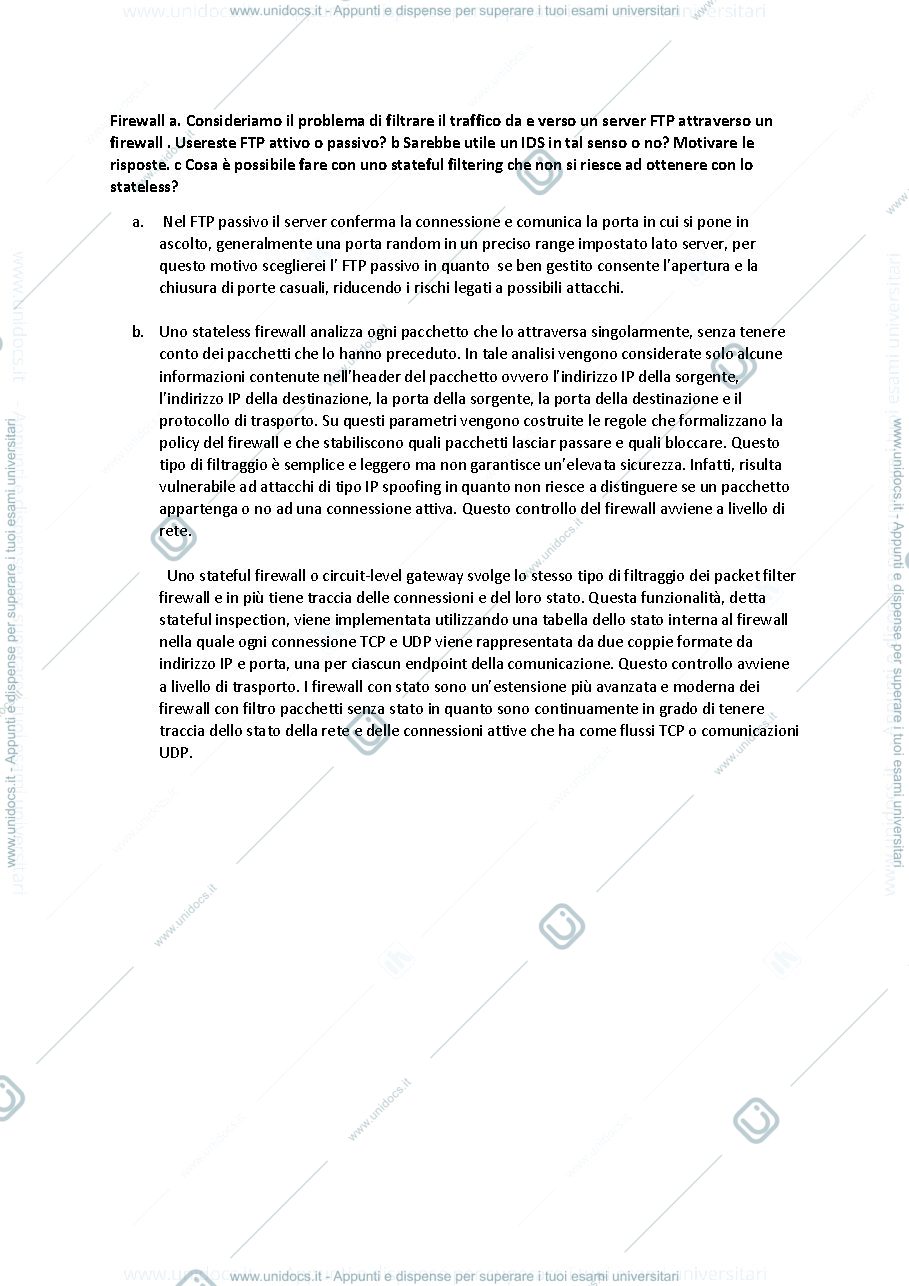 Anteprima pagina 2 — Domande e risposte degli esami passati