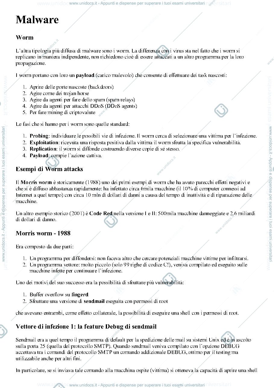 Anteprima pagina 1 — Malware