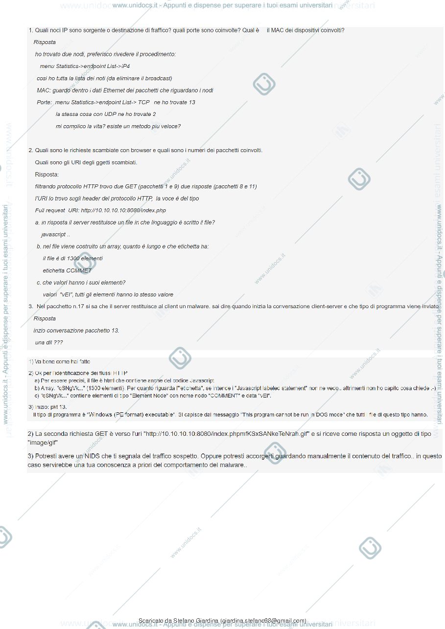 Anteprima pagina 3 — wireshark esami svolti