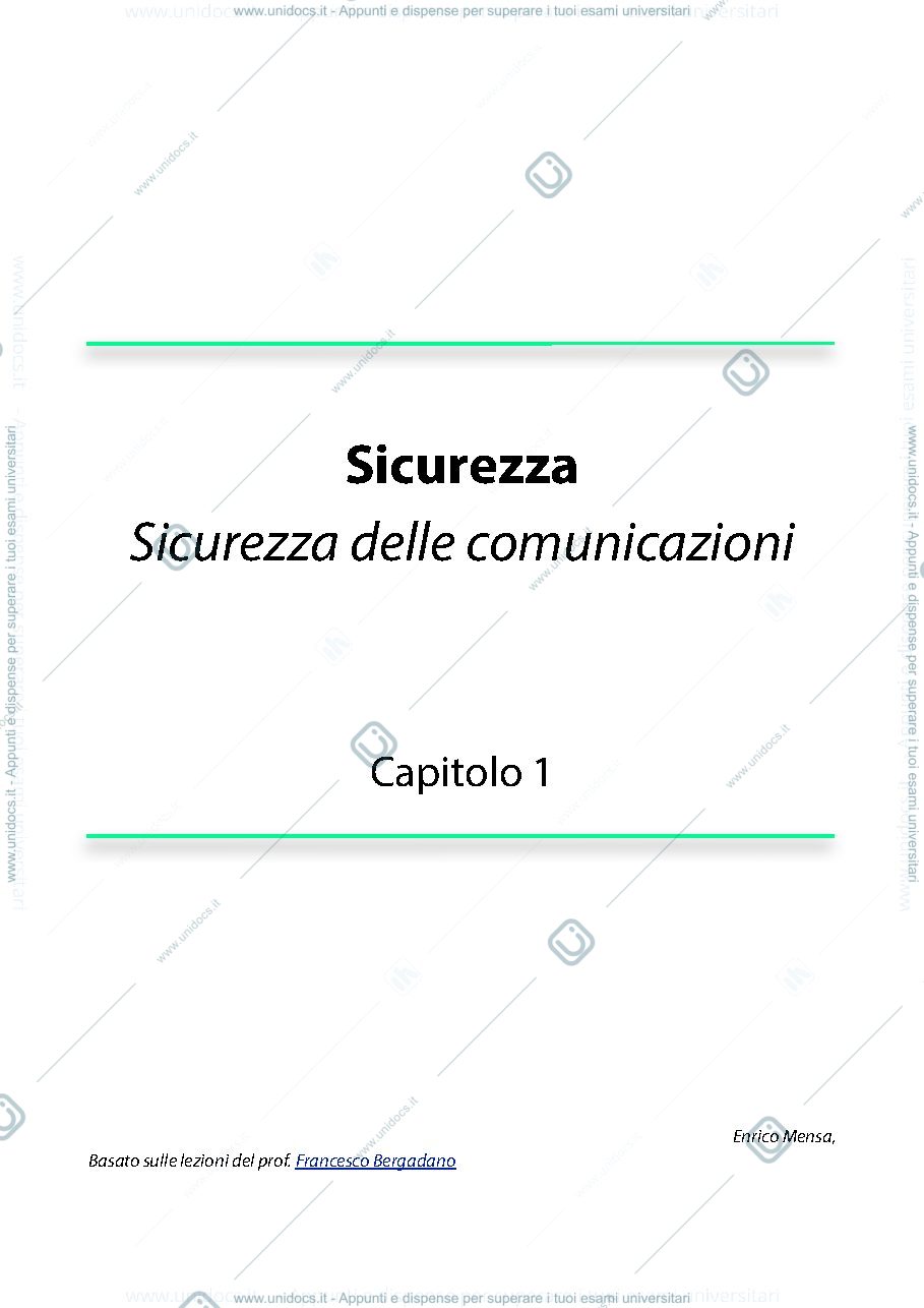 Anteprima pagina 1 — Riassunto 