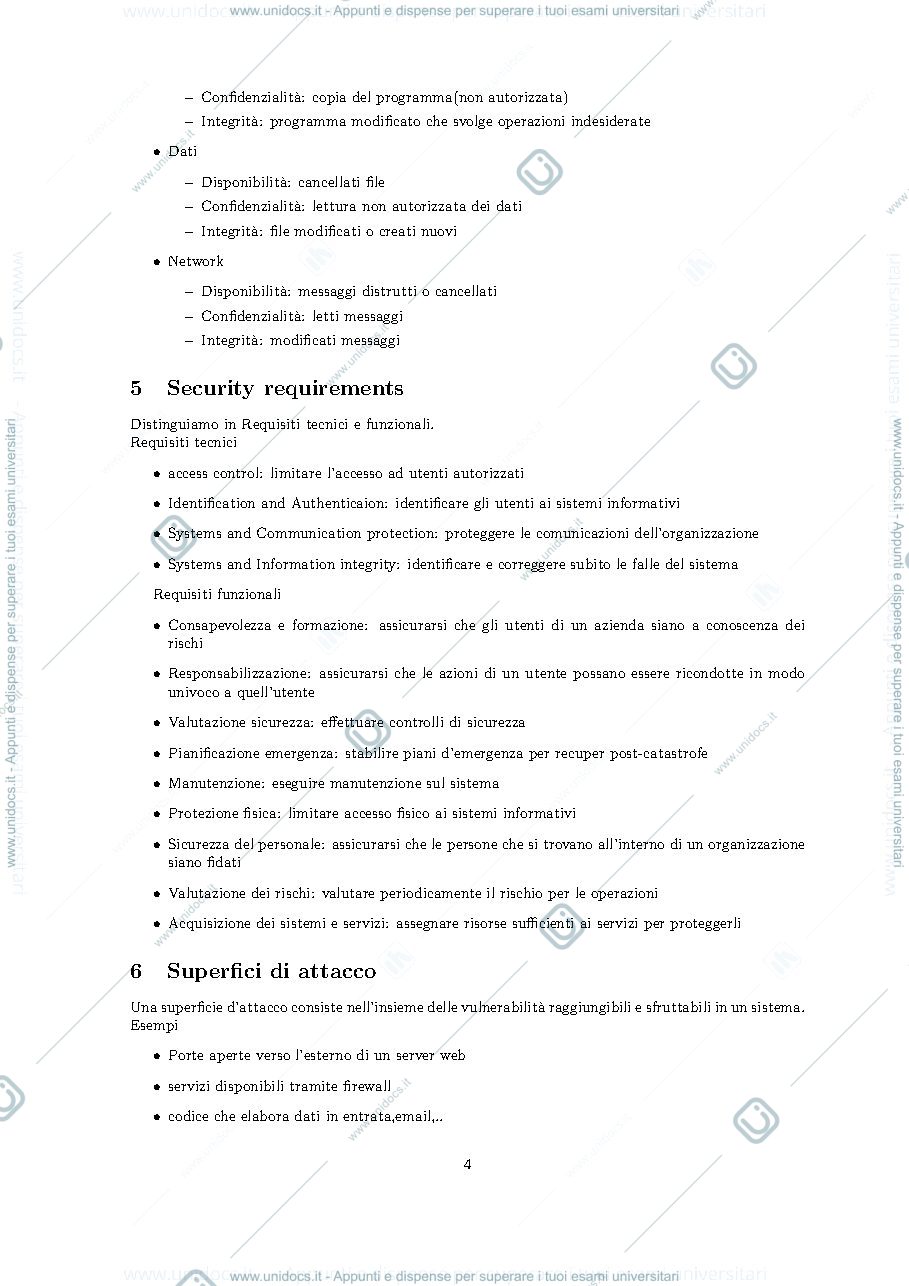 Anteprima pagina 4 — Appunti Sicurezza