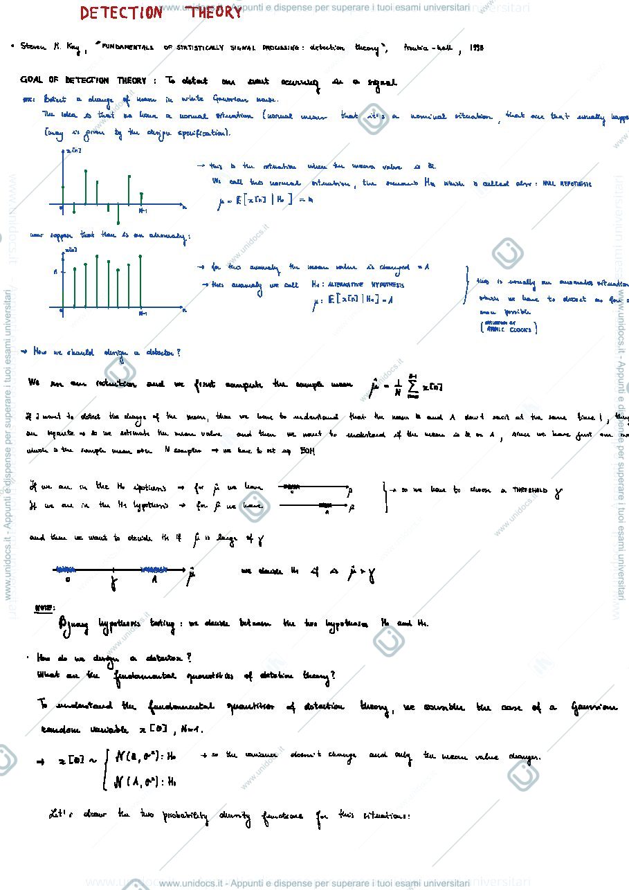 Anteprima pagina 1 — Detection theory