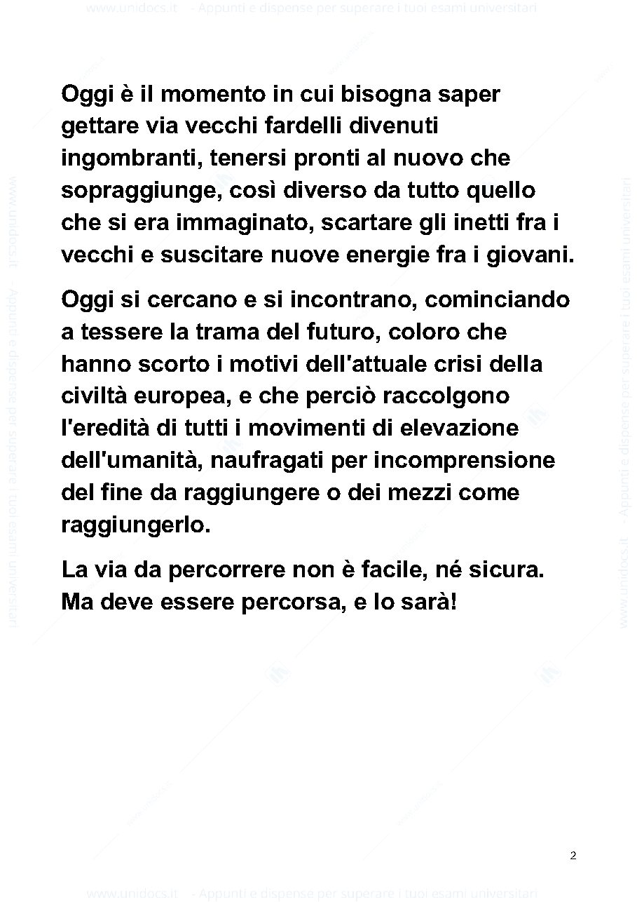 Anteprima pagina 2 — 1.4Dal Manifesto di Ventotene al Trattato CECA