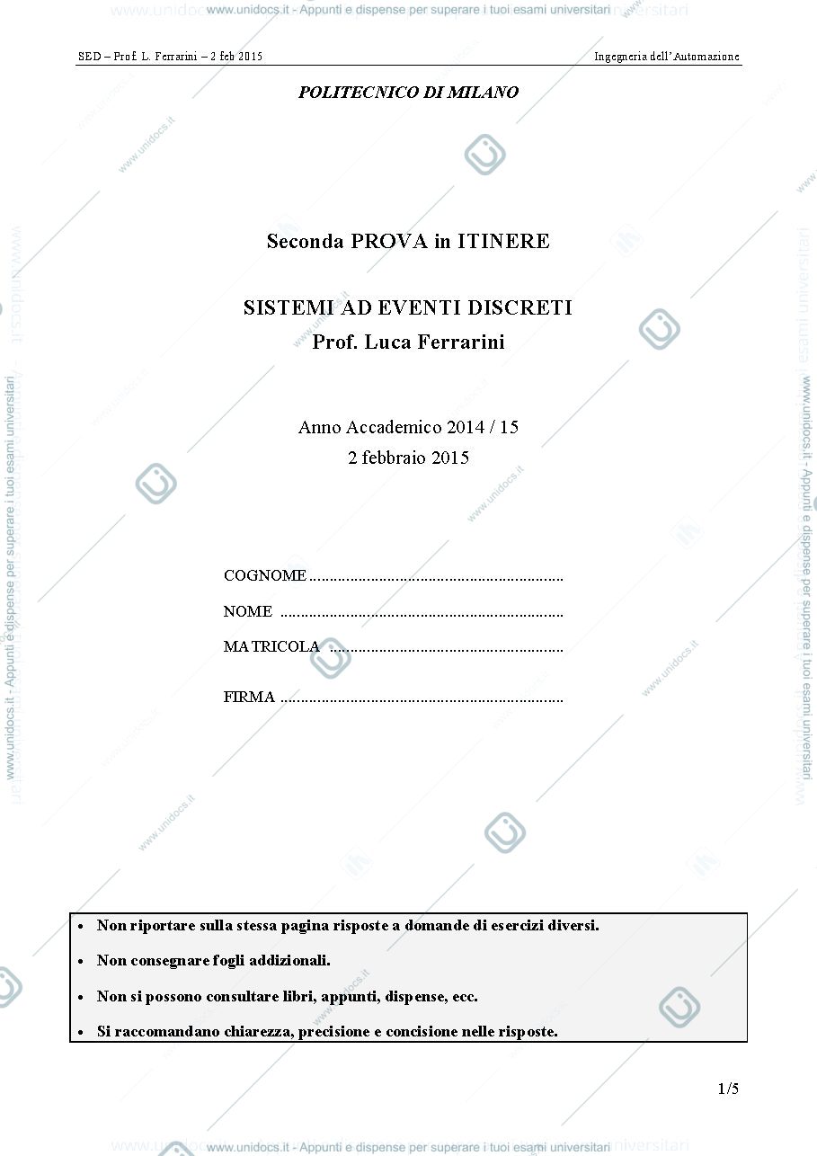 Anteprima pagina 1 — temi d'esame prof: Ferrarini
