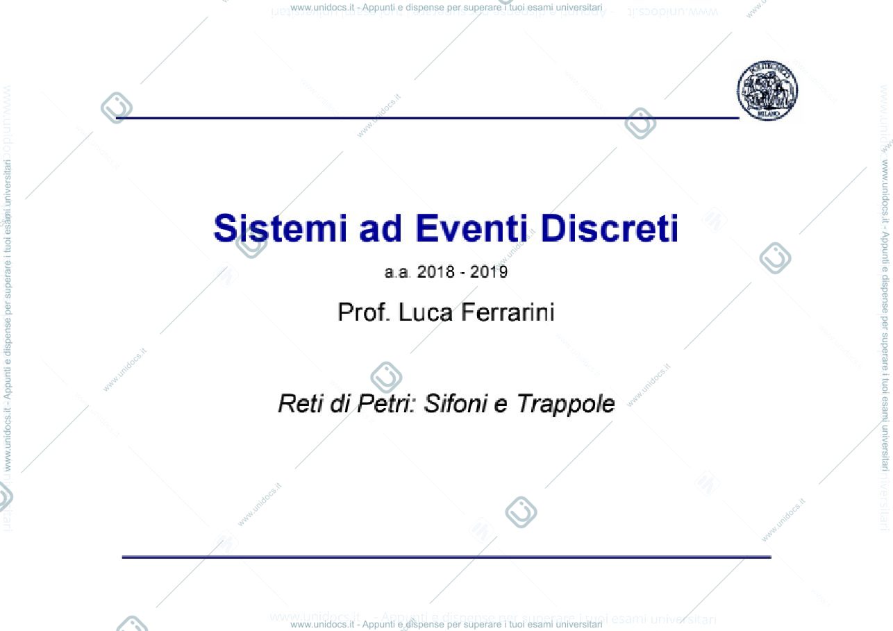 Anteprima pagina 1 — esercitazioni prof: Ferrarini