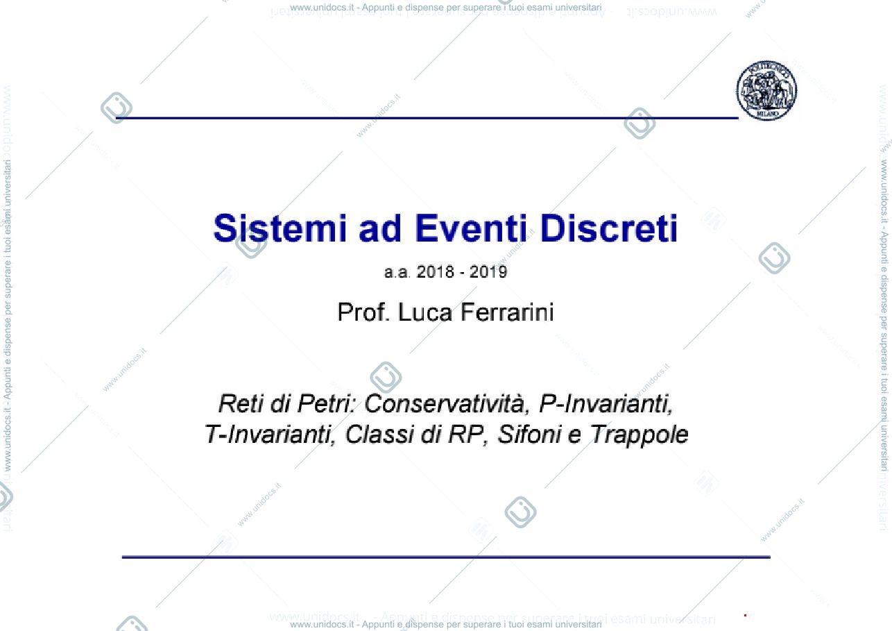 Anteprima pagina 1 — esercitazioni prof: Ferrarini