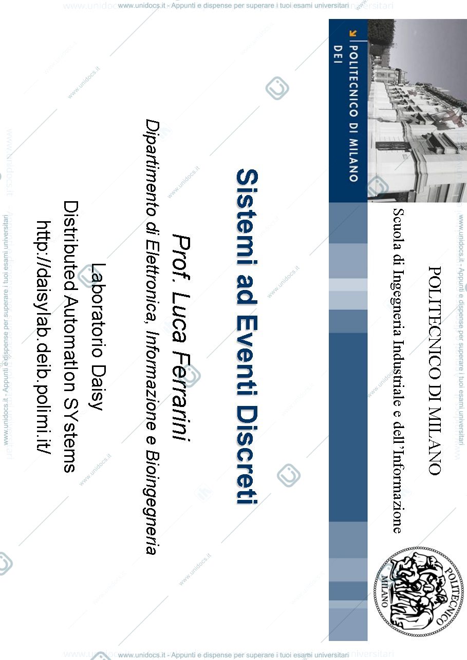 Anteprima pagina 1 — lez1IntroSED corso prof: Ferrarini