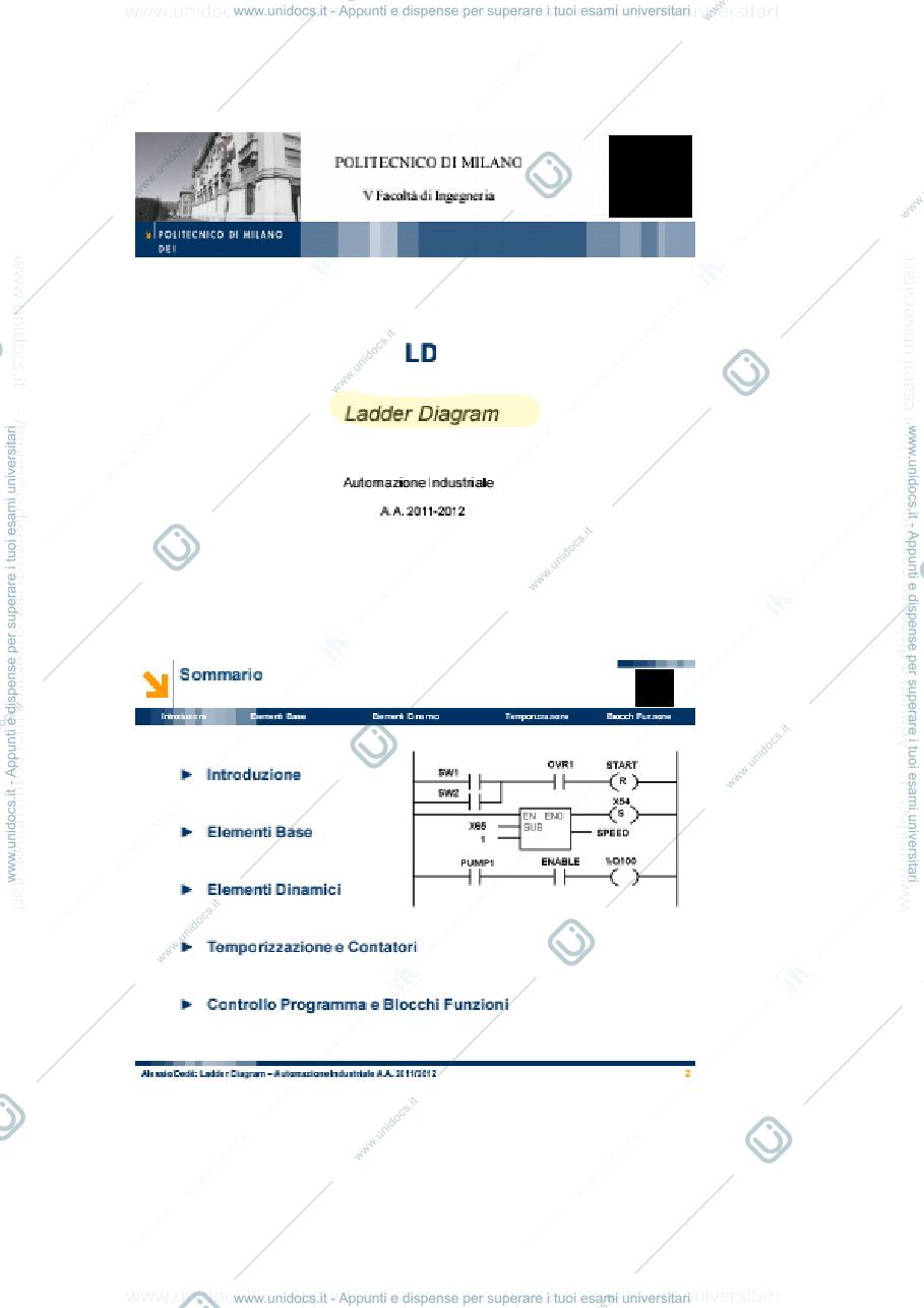 Anteprima pagina 1 — PLC_2_LadderDiagram_01-12 corso prof: Ferrarini