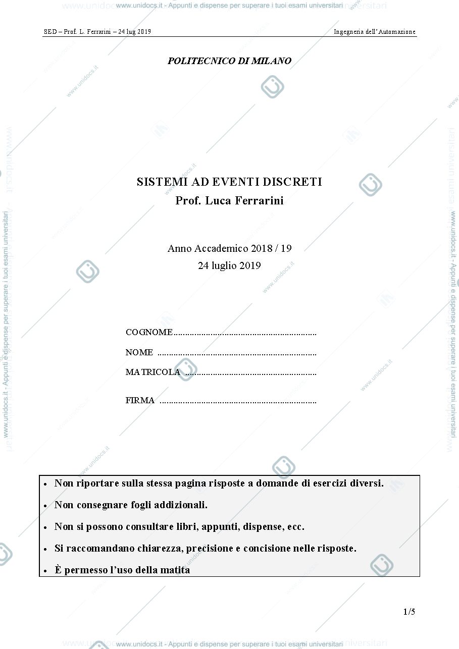 Anteprima pagina 1 — temi d'esame prof: Ferrarini