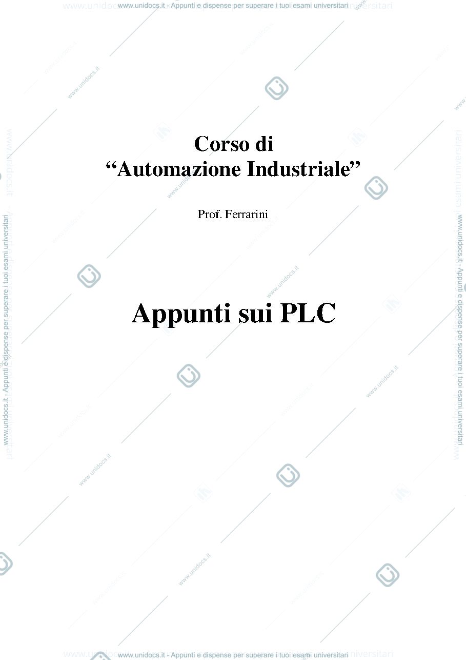 Anteprima pagina 1 — PLC-Ferrarini corso prof: Ferrarini