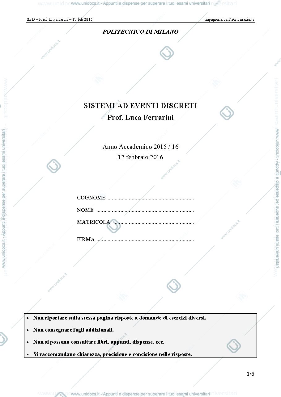 Anteprima pagina 1 — temadesameSED_17 feb 2016_v1 temi d'esame prof: Ferrarini