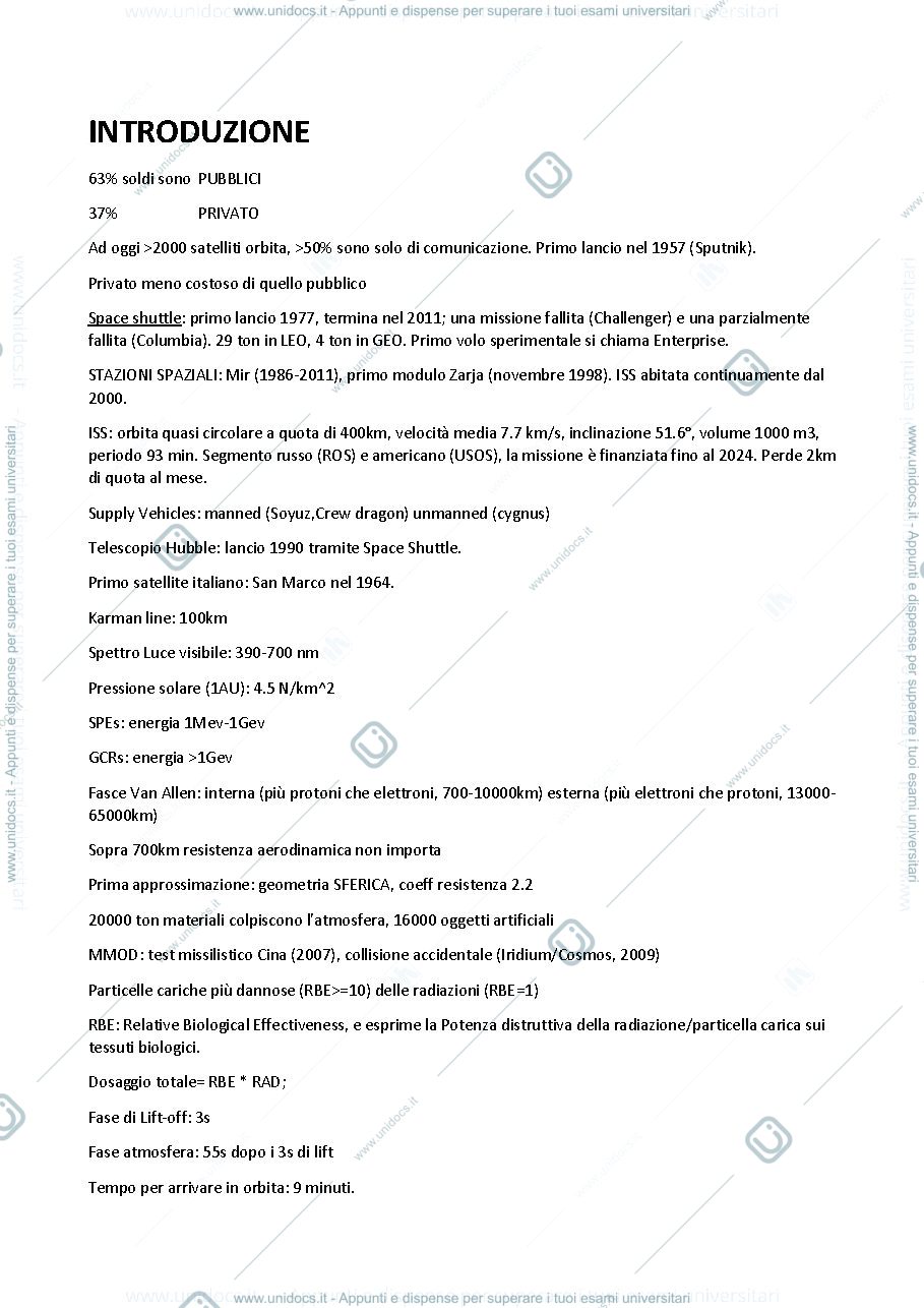 Anteprima pagina 1 — Domande quiz sistemi aerospaziali
