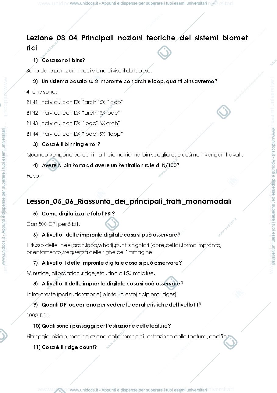 Anteprima pagina 1 — domande biometria