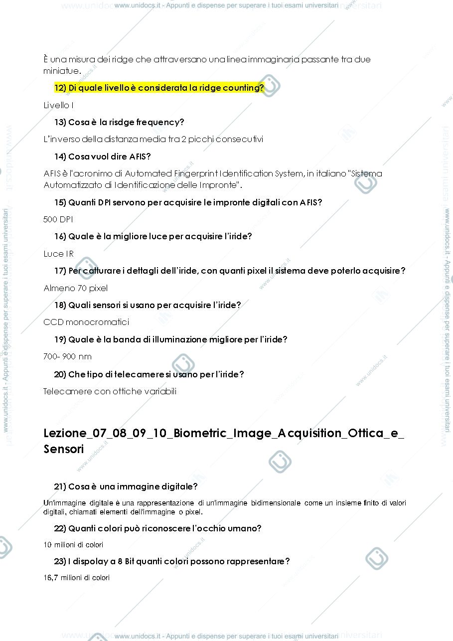 Anteprima pagina 2 — domande biometria