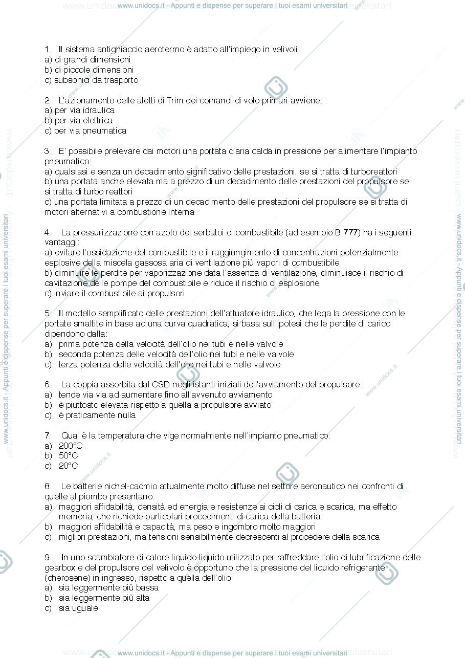 Anteprima pagina 1 — Domande d'esame